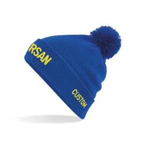 Bonnet à pompom brodé - Adulte