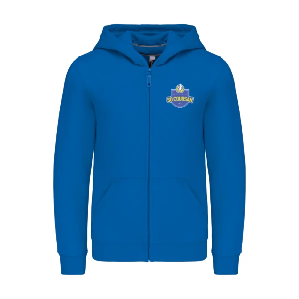 Sweat zippé à capuche - enfant