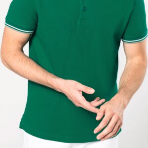 Polo maille piquée manches courtes homme