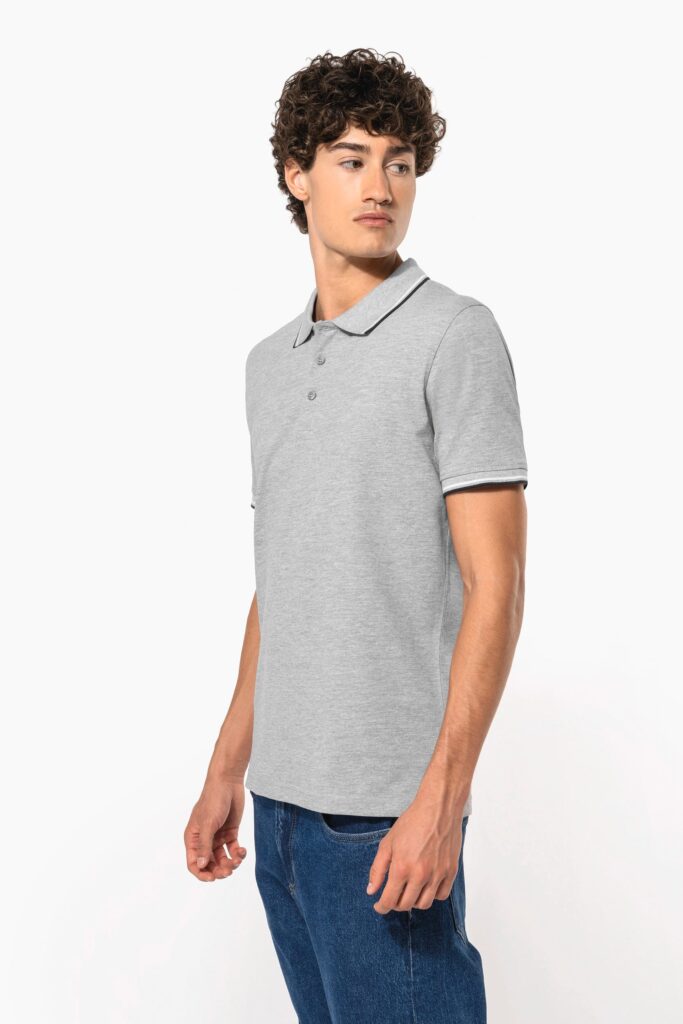 Polo maille piquée manches courtes homme