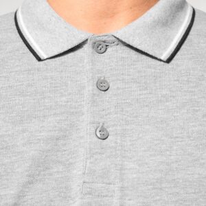 Polo maille piquée manches courtes homme