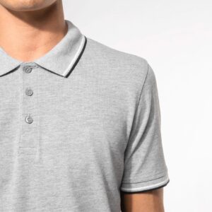 Polo maille piquée manches courtes homme