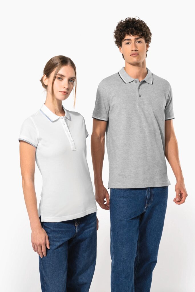 Polo maille piquée manches courtes homme