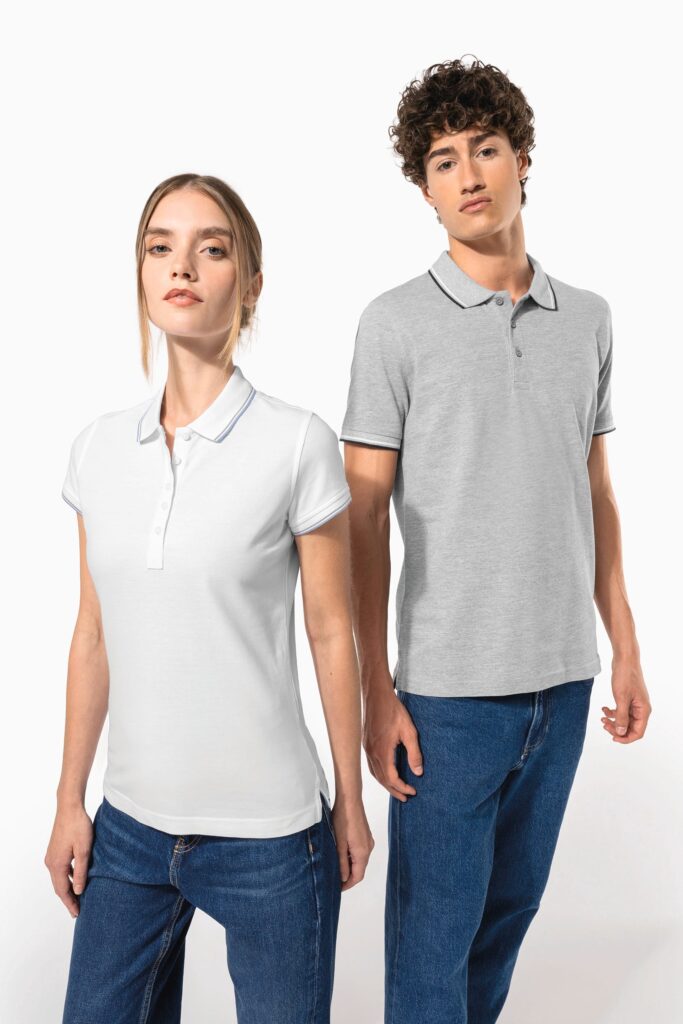 Polo maille piquée manches courtes homme
