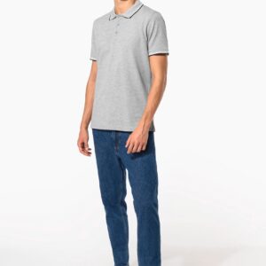 Polo maille piquée manches courtes homme
