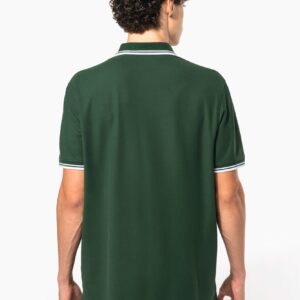 Polo homme manches courtes à liserés contrastés