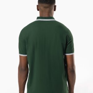 Polo homme manches courtes à liserés contrastés