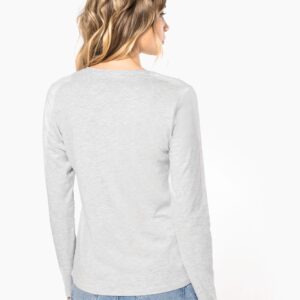 T-shirt col rond manches longues femme