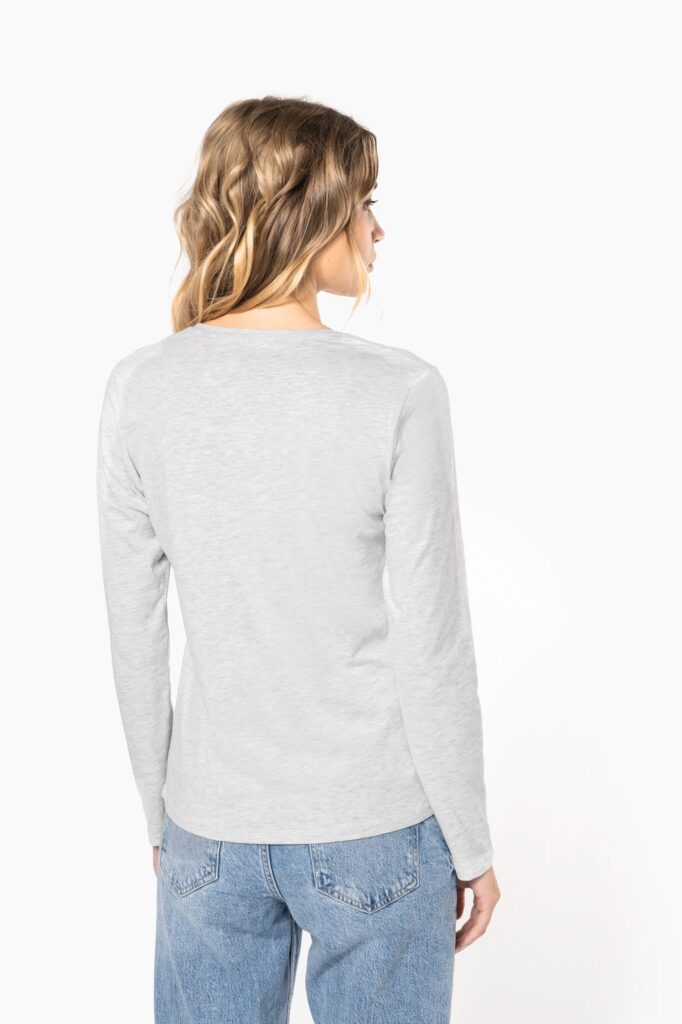 T-shirt col rond manches longues femme
