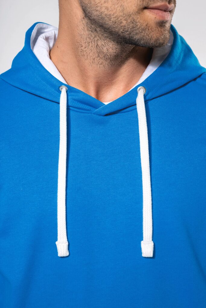 Sweat-shirt capuche contrastée homme