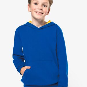 Sweat-shirt capuche contrastée enfant