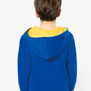 Sweat-shirt capuche contrastée enfant