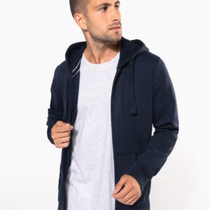 Sweat-shirt zippé capuche homme
