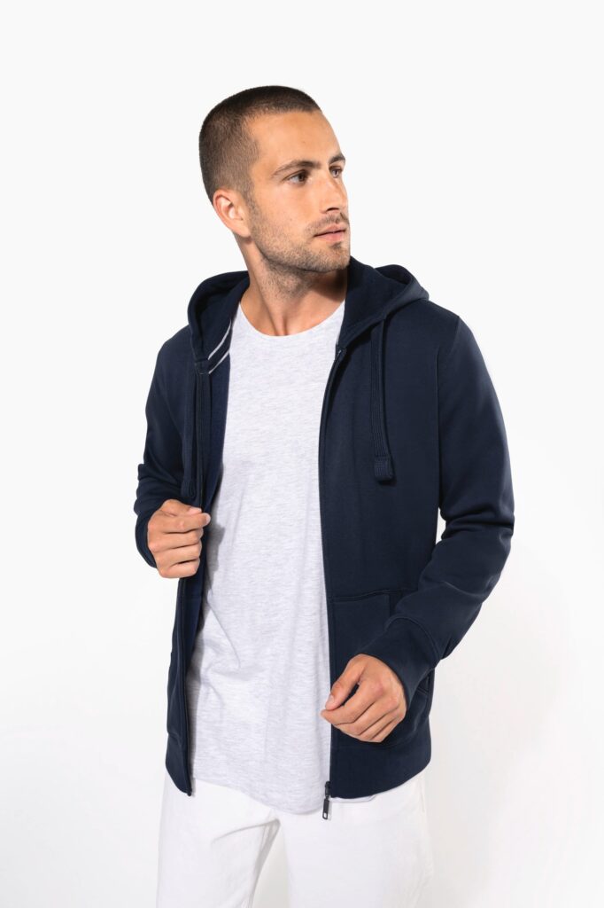Sweat-shirt zippé capuche homme
