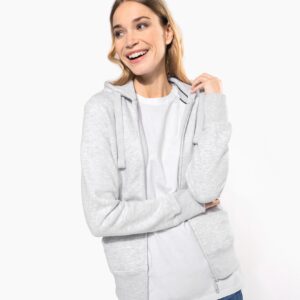 Sweat-shirt zippé capuche femme