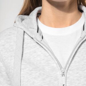 Sweat-shirt zippé capuche femme