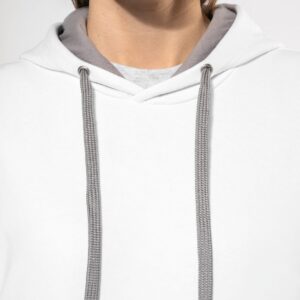 Sweat-shirt capuche contrastée femme
