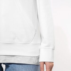 Sweat-shirt capuche contrastée femme