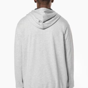 Sweat-shirt zippé à capuche contrastée homme