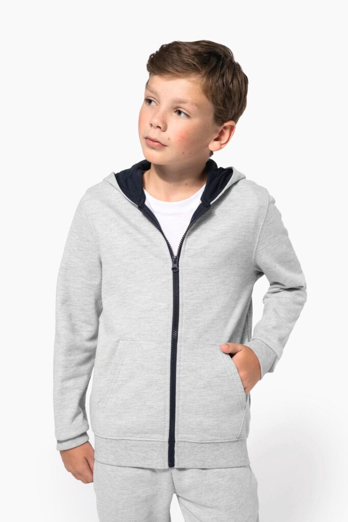 Sweat-shirt zippé capuche enfant