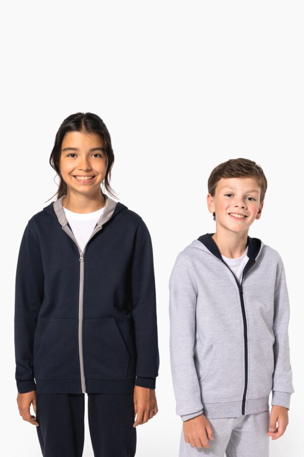 Sweat-shirt zippé capuche enfant