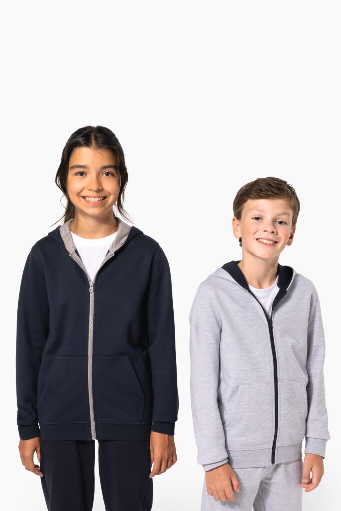Sweat-shirt zippé capuche enfant