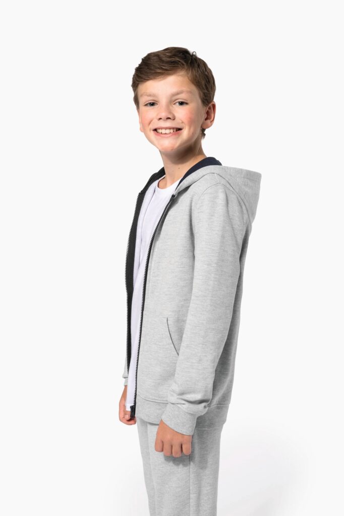 Sweat-shirt zippé capuche enfant