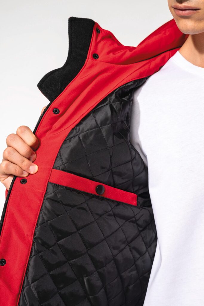 Parka softshell doublée capuche homme