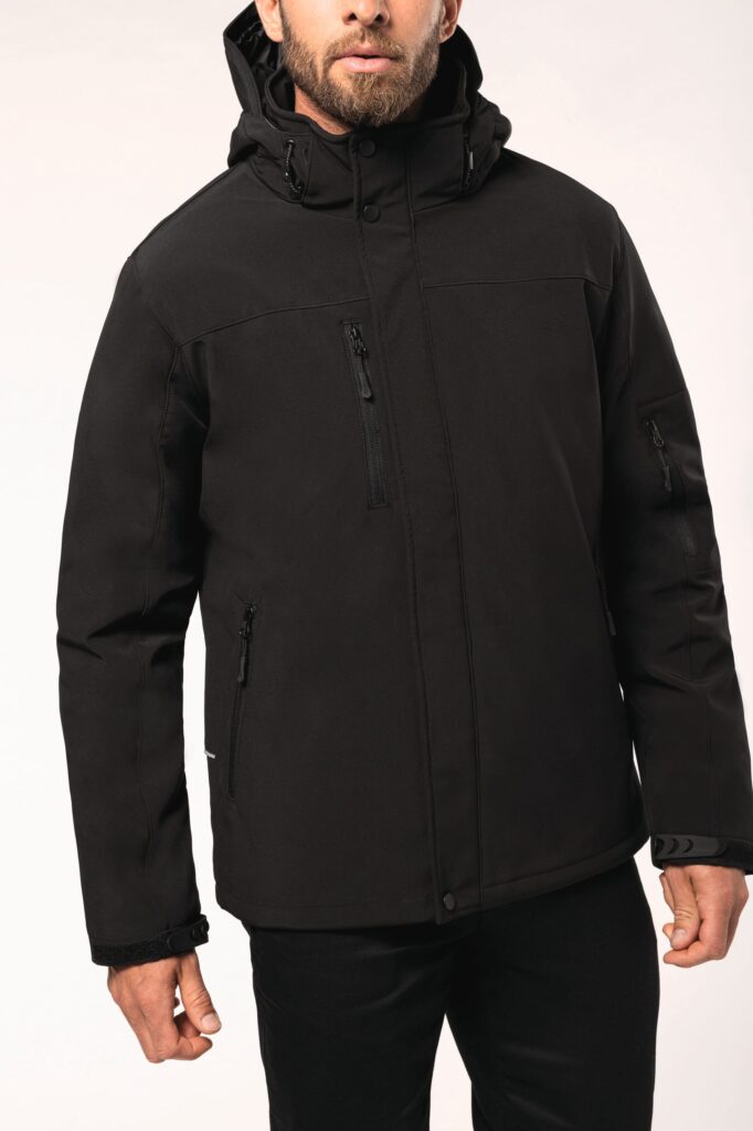 Parka softshell doublée capuche homme