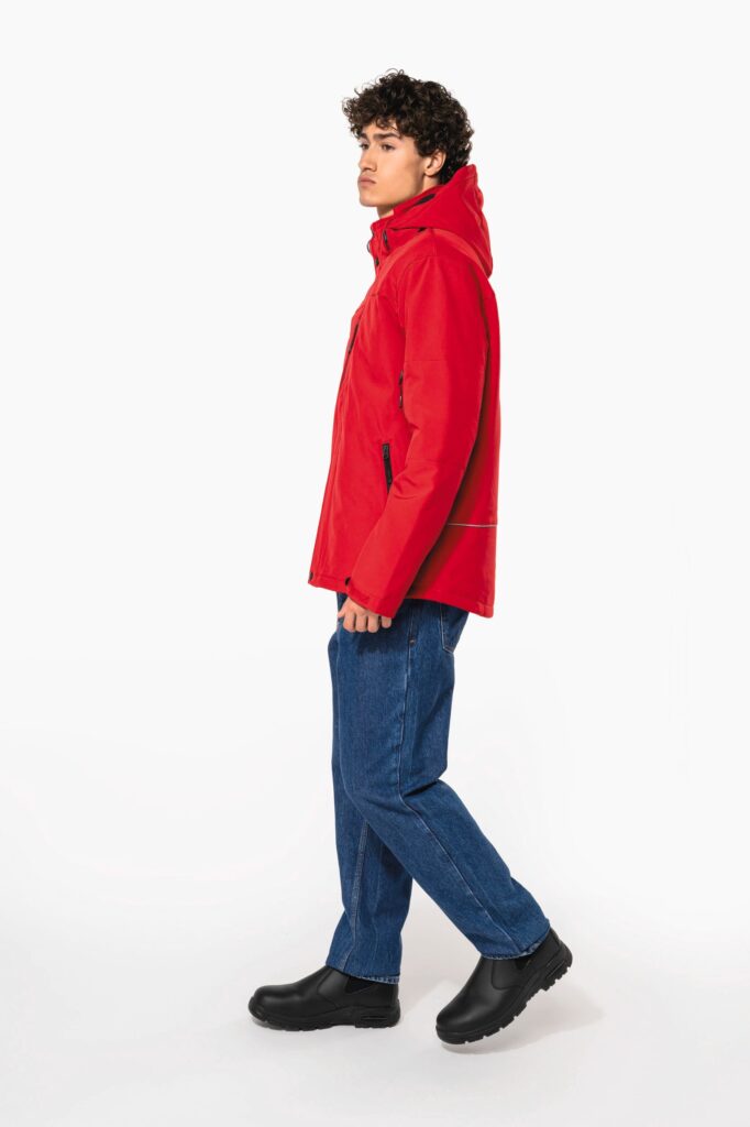 Parka softshell doublée capuche homme