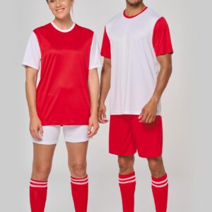Maillot multisport manches courtes bicolore unisexe