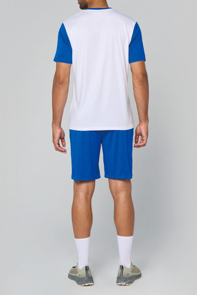 Maillot multisport manches courtes bicolore unisexe