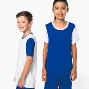Maillot multisport manches courtes bicolore enfant