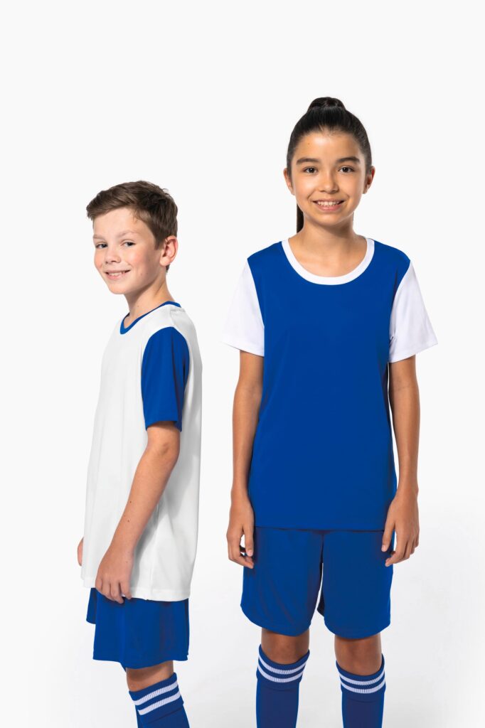 Maillot multisport manches courtes bicolore enfant