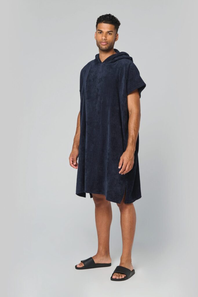 Poncho éponge à capuche unisexe