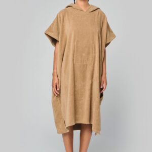 Poncho éponge à capuche unisexe