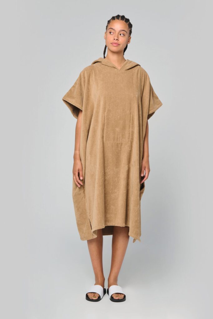 Poncho éponge à capuche unisexe