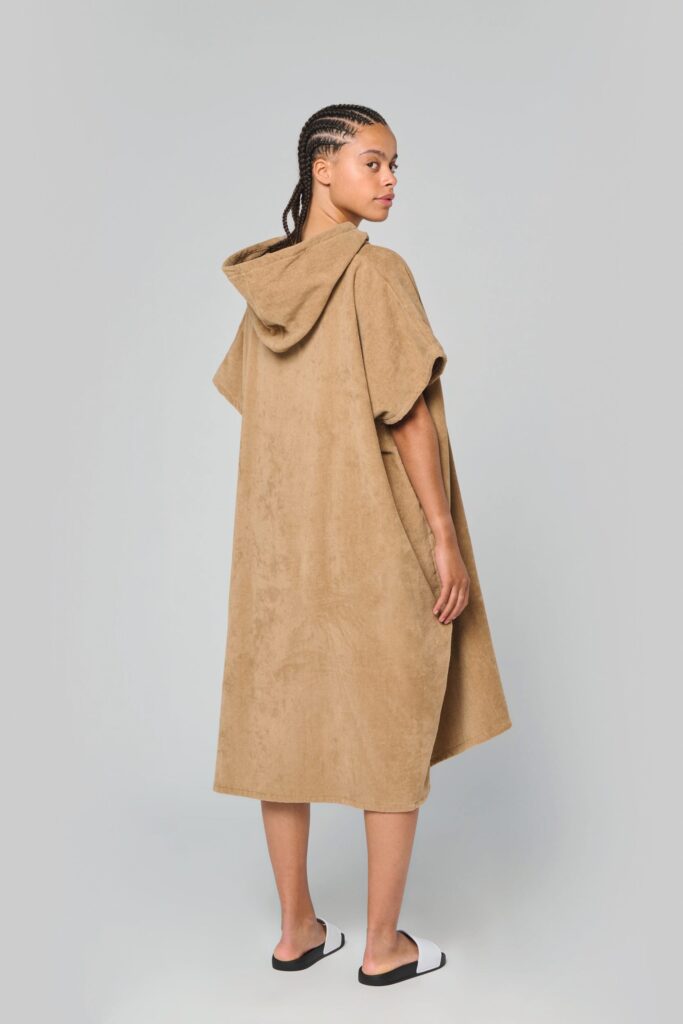 Poncho éponge à capuche unisexe