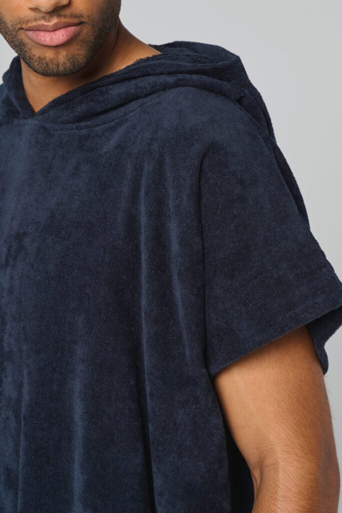 Poncho éponge à capuche unisexe