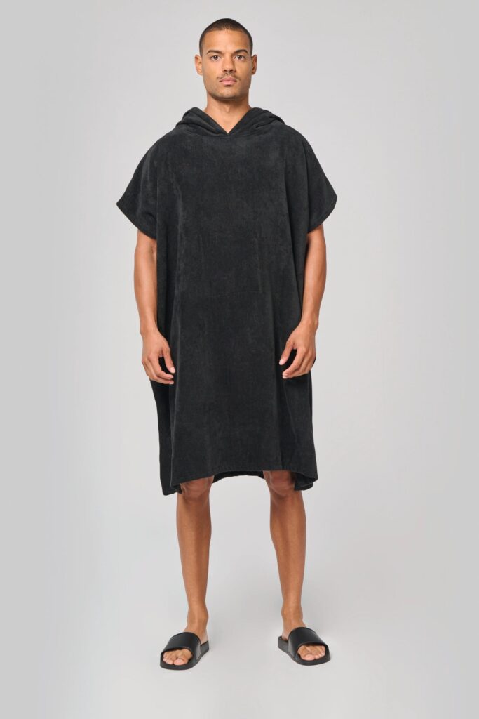 Poncho éponge à capuche unisexe