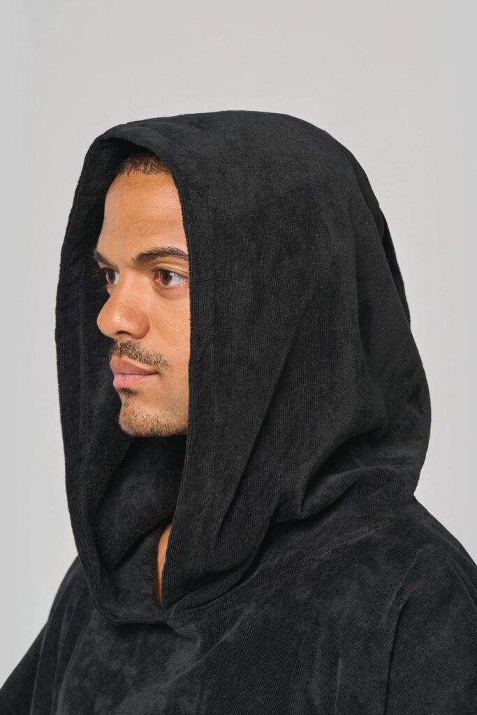 Poncho éponge à capuche unisexe