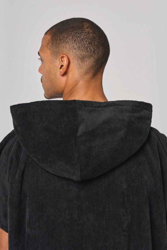 Poncho éponge à capuche unisexe