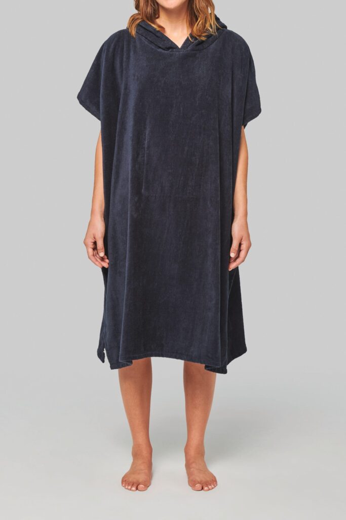 Poncho éponge à capuche unisexe