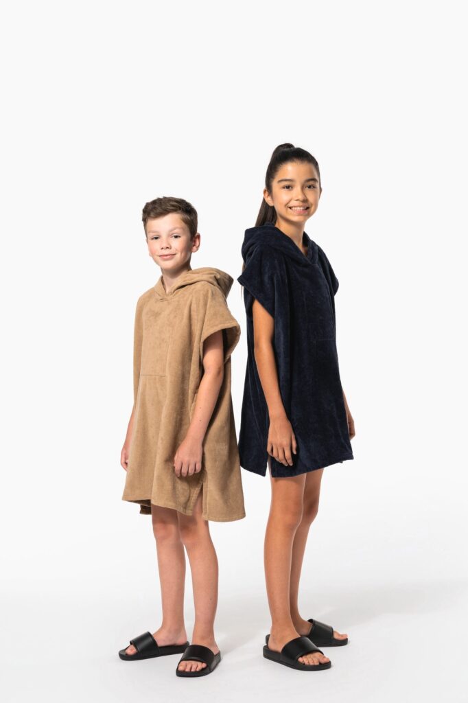Poncho éponge à capuche enfant