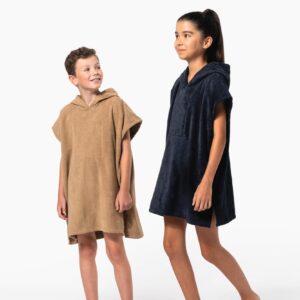 Poncho éponge à capuche enfant