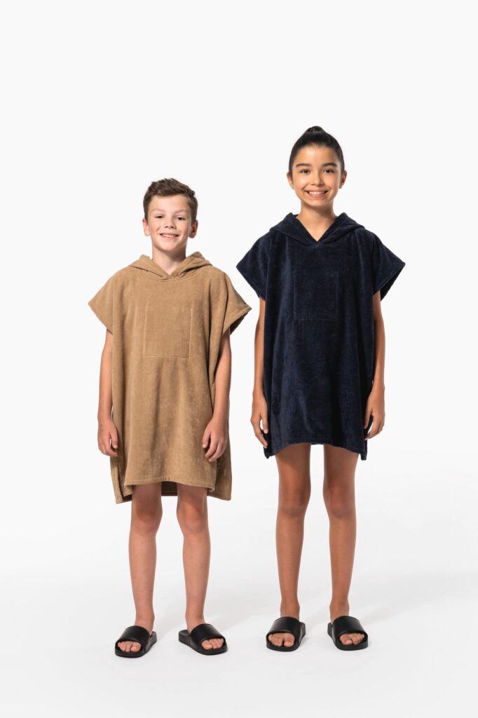 Poncho éponge à capuche enfant