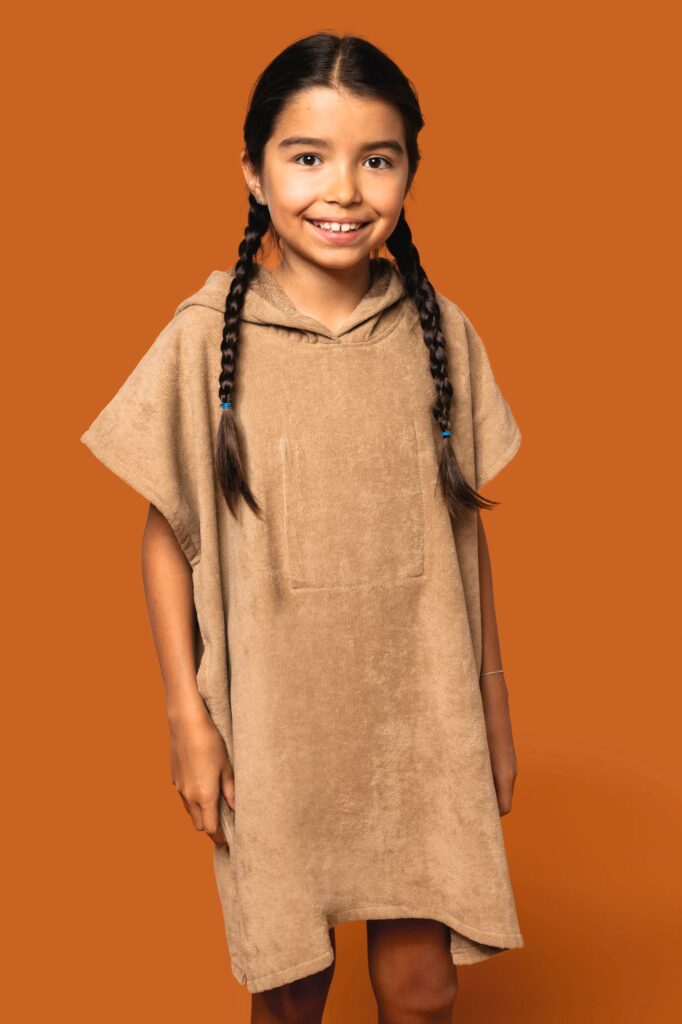 Poncho éponge à capuche enfant