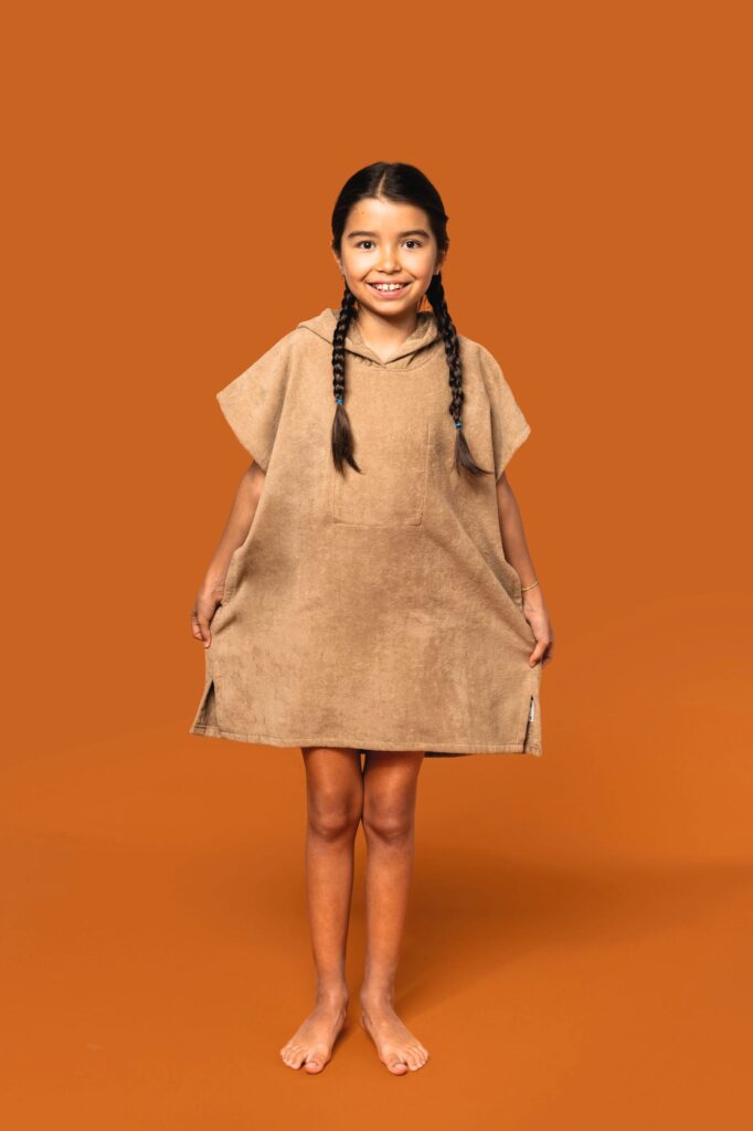 Poncho éponge à capuche enfant