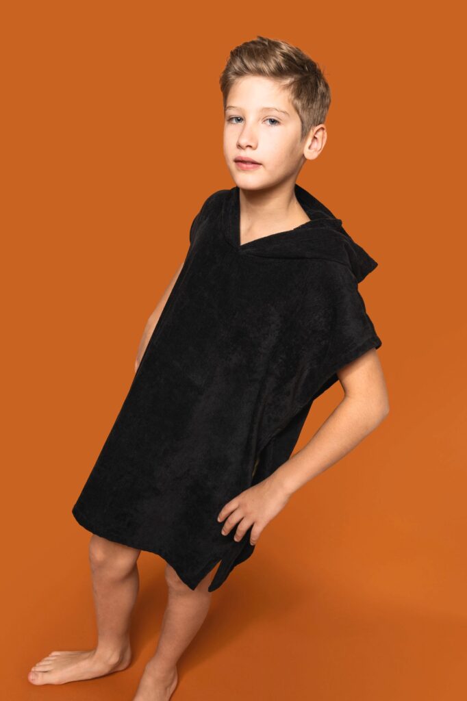 Poncho éponge à capuche enfant