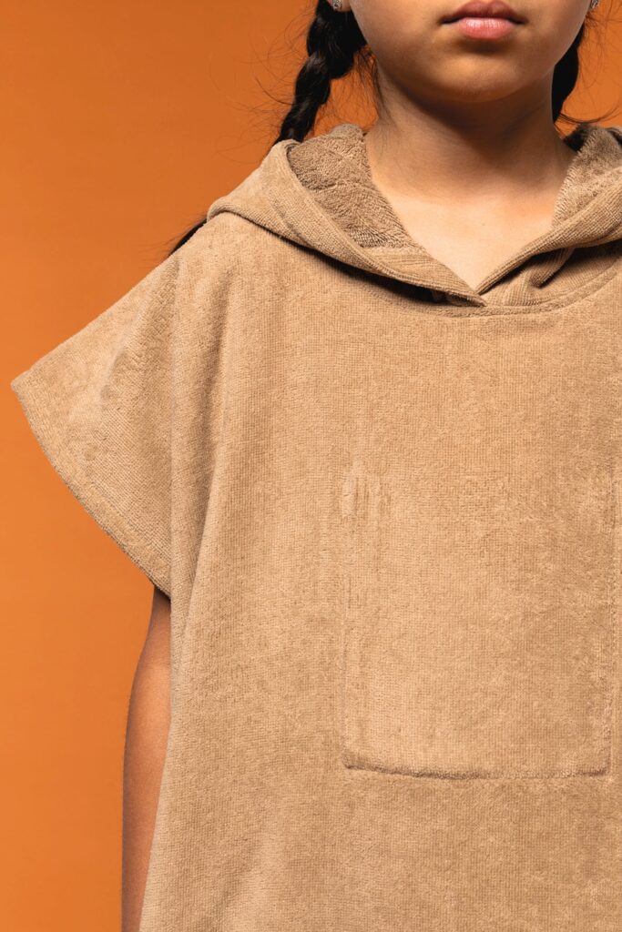 Poncho éponge à capuche enfant